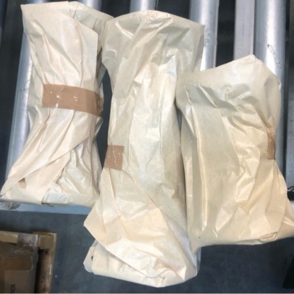 NIB - Set of 3- 6”, 8”, & 10” Tall Wood Rustic Pillar Candle Holders, Light Blue - Picture 7 of 8